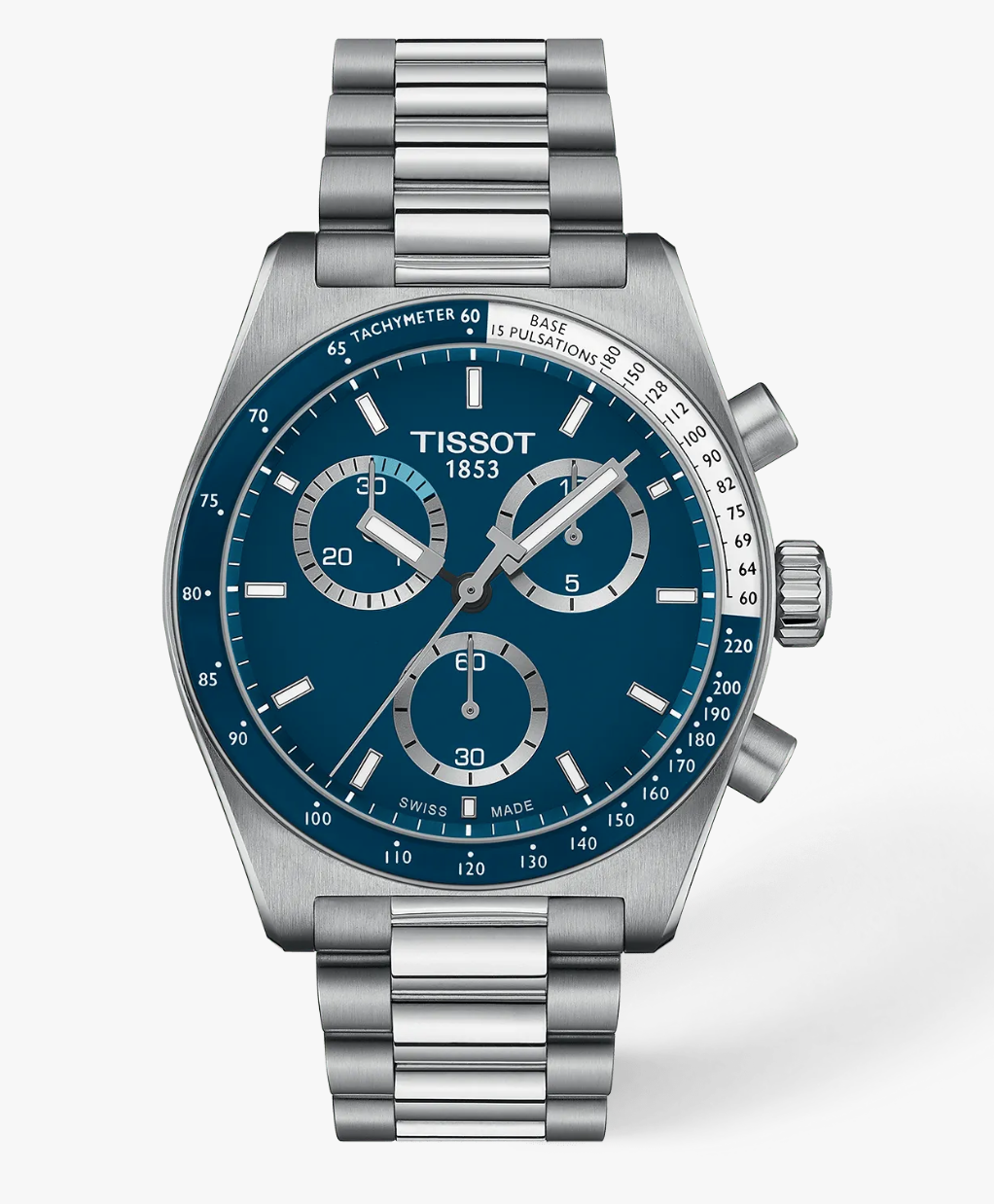 Tissot PR516 T149.417.11.041.00 blue dial chronograph, front view