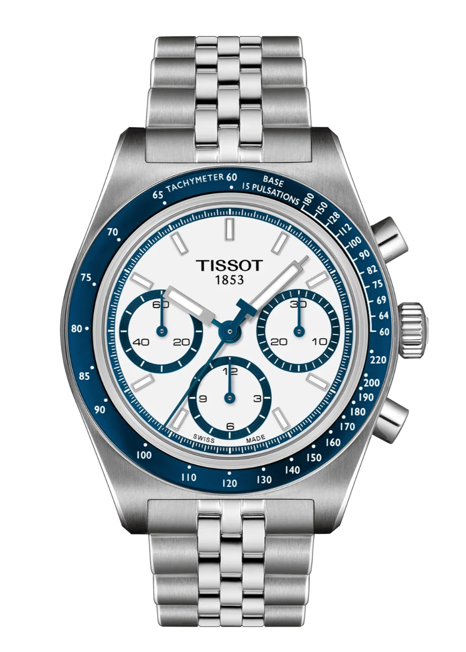 Tissot PR516 T149.462.11.011.00 white dial chronograph, front view